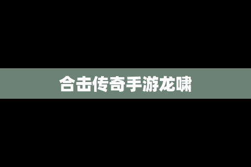 合击传奇手游龙啸