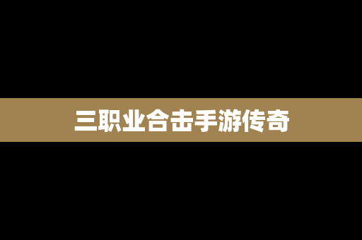 三职业合击手游传奇