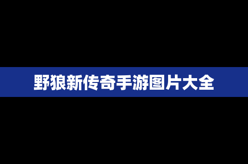 野狼新传奇手游图片大全