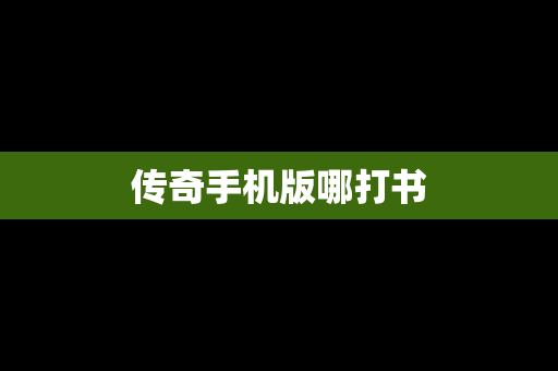 传奇手机版哪打书