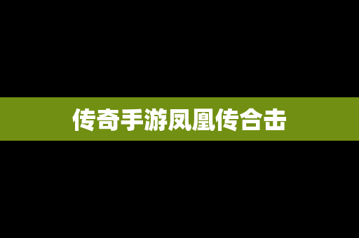 传奇手游凤凰传合击