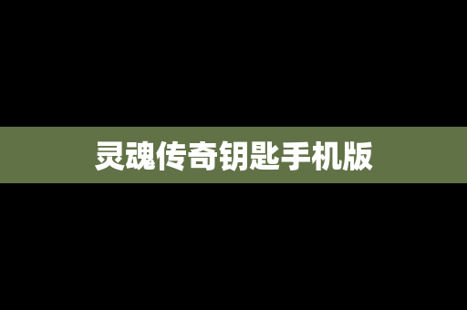 灵魂传奇钥匙手机版