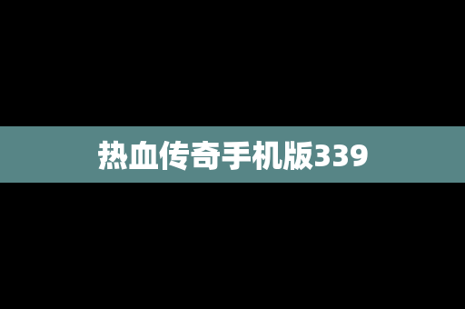 热血传奇手机版339