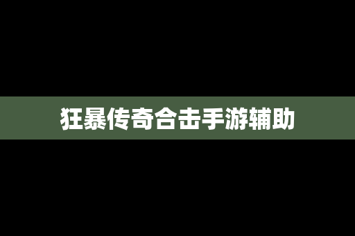 狂暴传奇合击手游辅助
