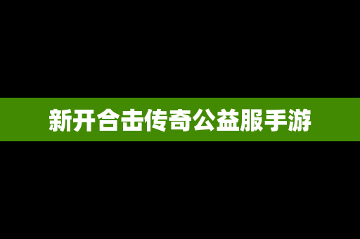新开合击传奇公益服手游