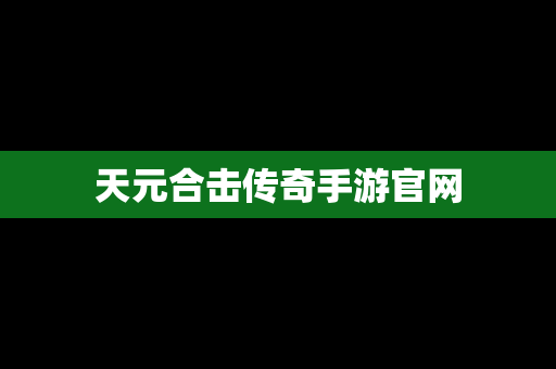 天元合击传奇手游官网