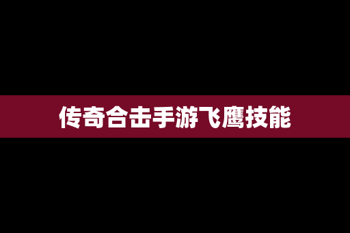 传奇合击手游飞鹰技能