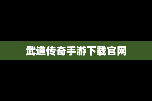 武道传奇手游下载官网