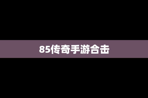 85传奇手游合击