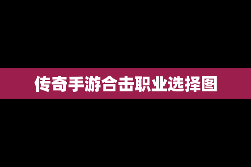 传奇手游合击职业选择图